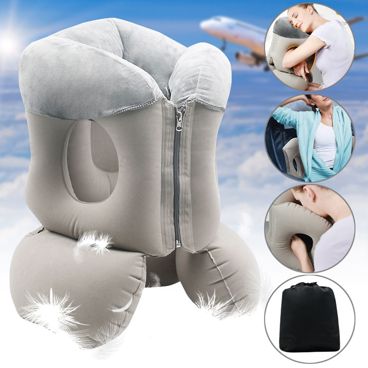 thl Travel Pillow Inflatable Air Pillow for Sleeping to Avoid Neck,Shoulder
