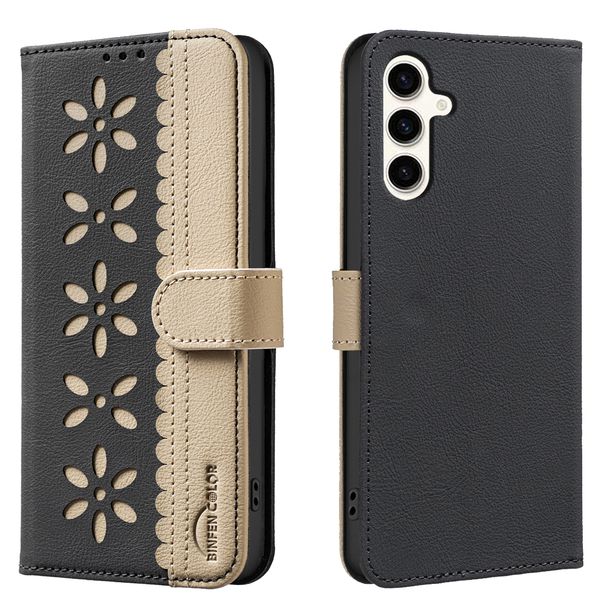 RFID Color-Blocked Floral Phone Case Compatible with Galaxy A36