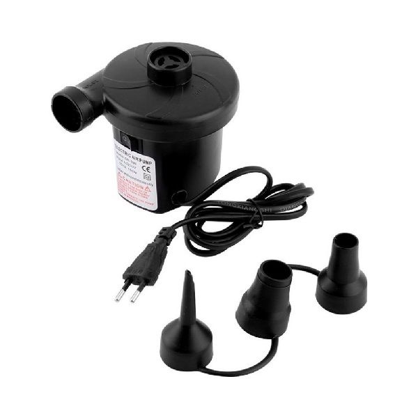 Air Pump - Electric with 3 Attachable Nozzles - Inflator/Deflator