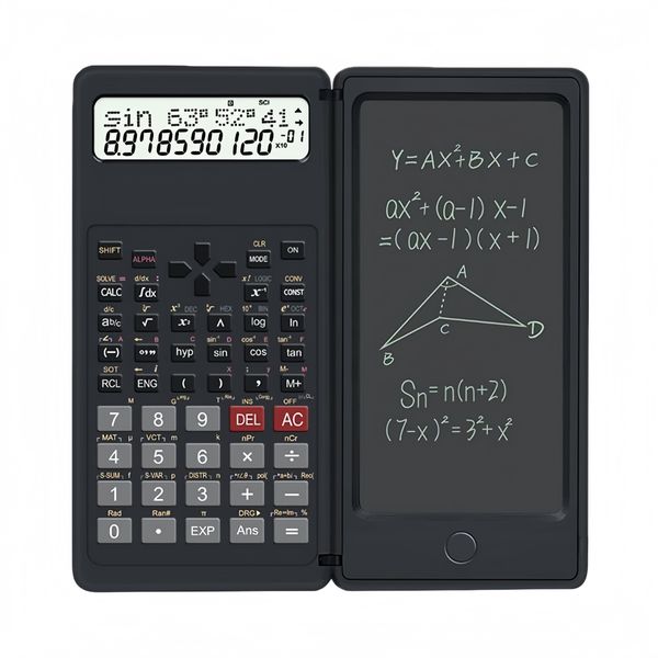S10 Scientific Calculators for Students,10-Digit Large Screen with Notepad