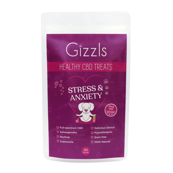 Gizzls Stress and Anxiety CBD Dog Treats