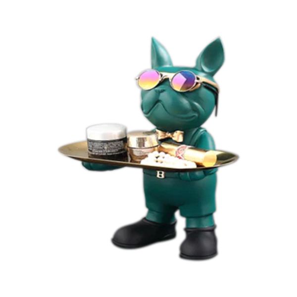 Standing Bulldog Butler With Tray