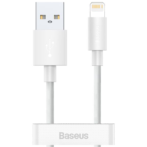 Baseus 2.4A - 1.5m Flexible USB Type-A to Lightning Cable (2 PCS) - White