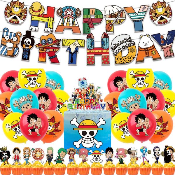 Birthday party decorations, balloons, banners, cakes, props, supplies