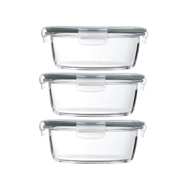 710ml Heat-Resistant Round Glass Food Containers