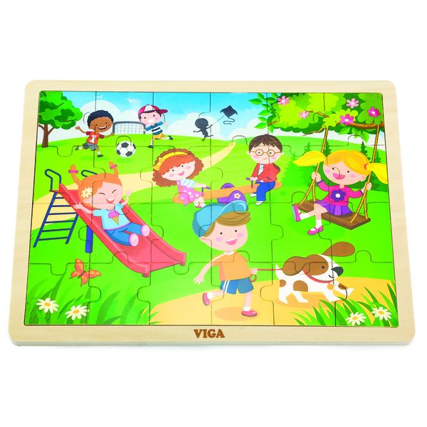Viga 24 Piece Spring Seasons Wooden Puzzle with tray