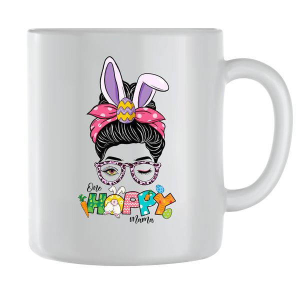 Messy bun Coffee Mugs for Men Women Easter Graphic Words Cup Present 079