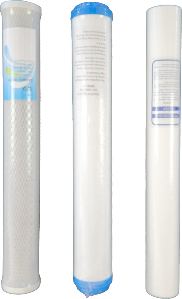 Replacement Set Of 3 Water Filter Cartridges for 20" SLIM Housings