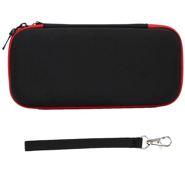 Hard Eva Storage Case Compatible with Nintendo Switch Lite (Black Red)