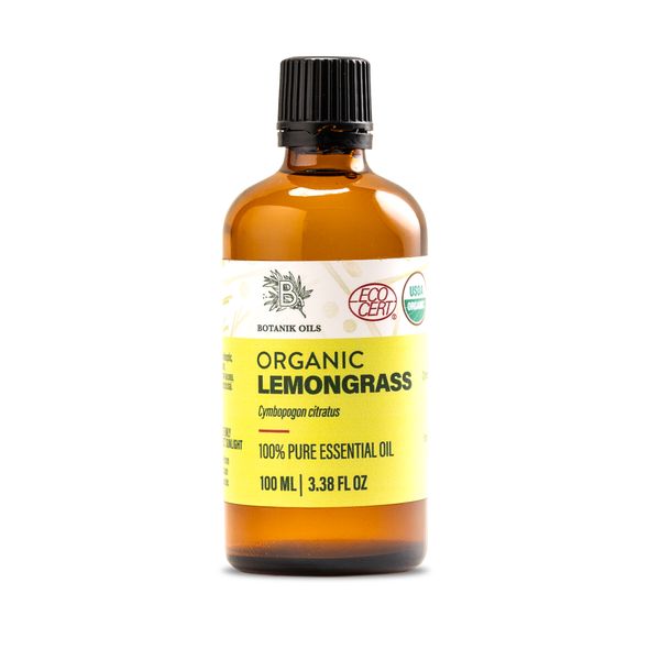 Organic Lemongrass Oil by Botanik Oils - 100ml