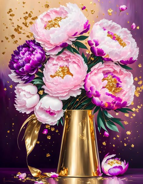 Purple Peonies Artwork image