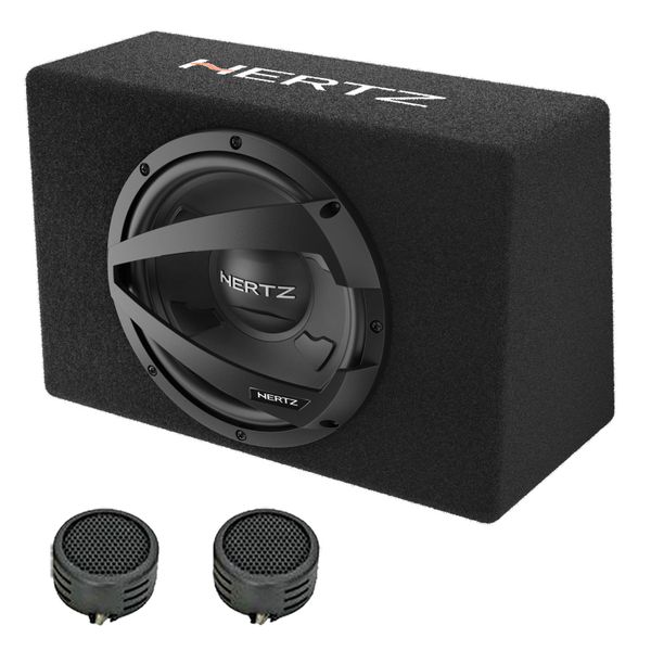 Hertz Dieci DBX 25.3 10" 600W Subwoofer in Enclosure &amp; Evo Tweeters