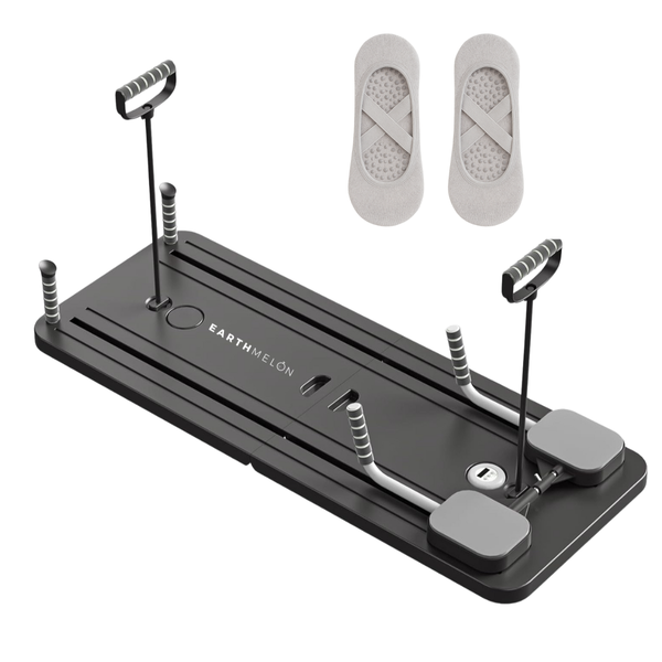 Earthmelon Multifunctional Abdominal Board Pilates Core Trainer+Grip Socks