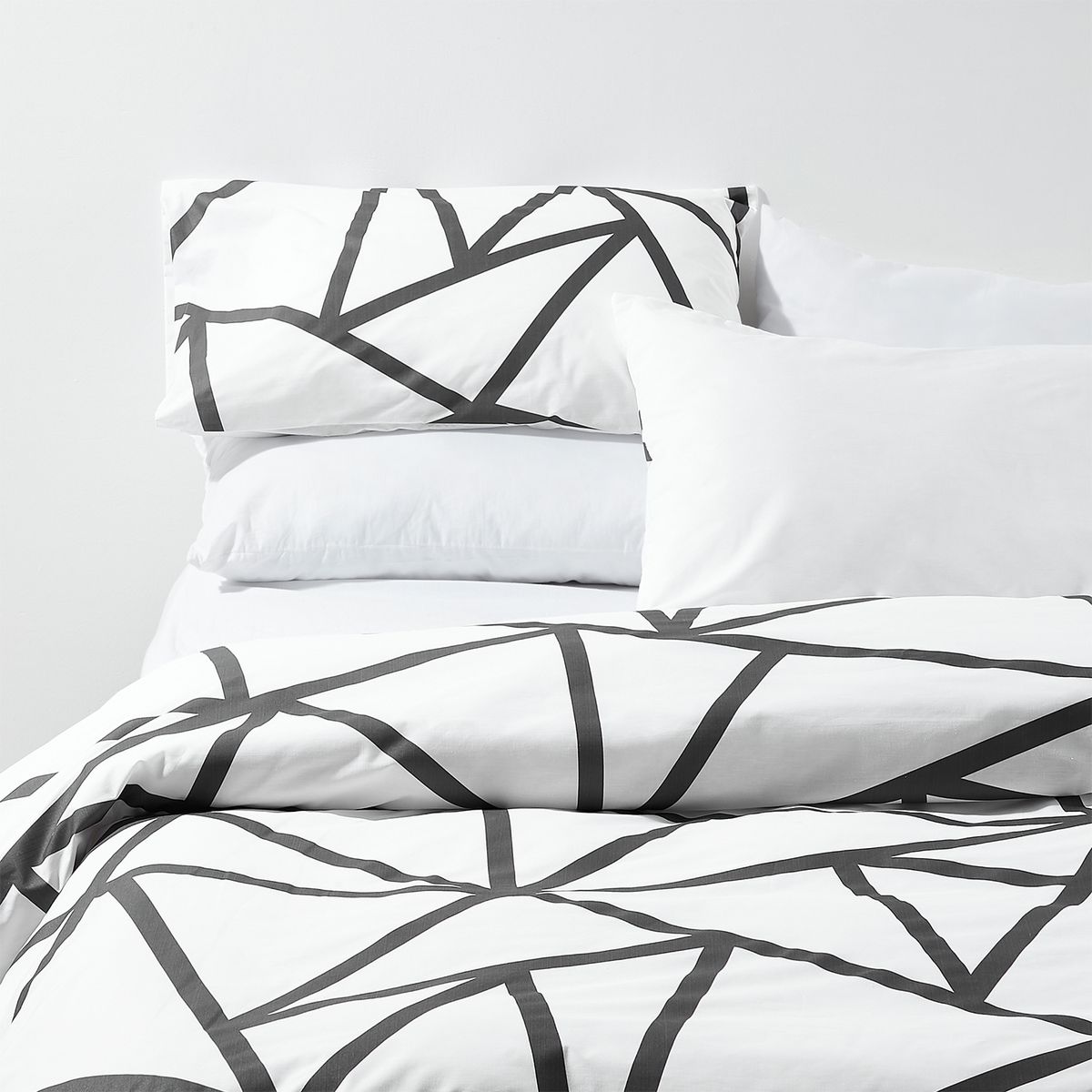 George & Mason - Abstract Grid 200tc Duvet Cover Set 