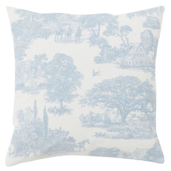 Light blue/White Country Style Patterned Cushion/Pillow (Inner Included)