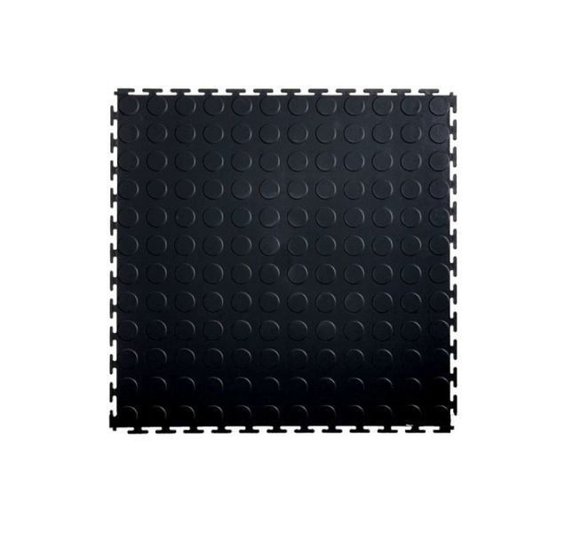 Interlocking Floor Tiles Black 5mm - 500 X 500 - 4sqmtrs