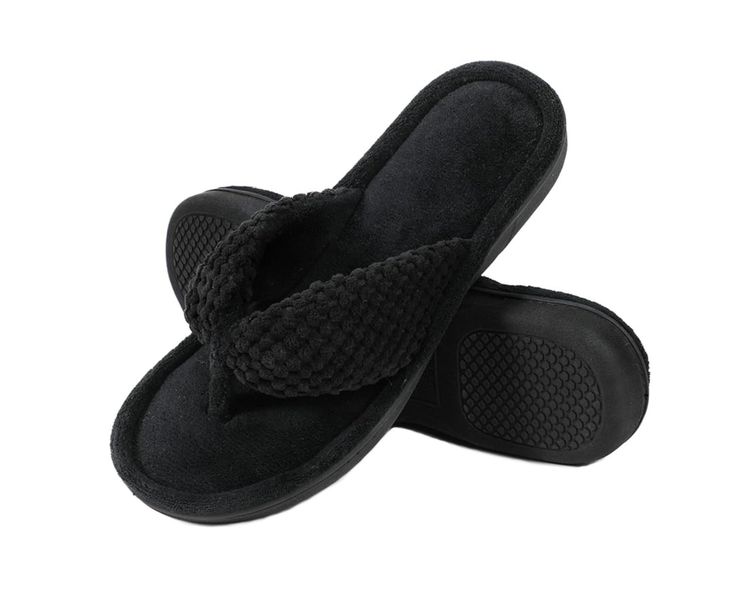 Women's Flip Flop Memory Foam Slippers Terry Lining Arch Support Non-Slip