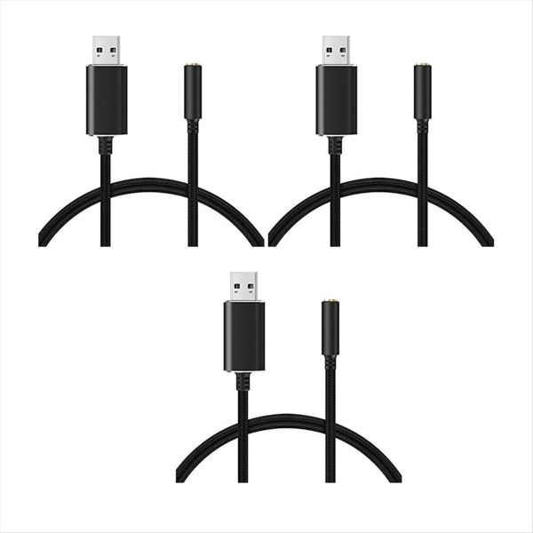 Usb To 3 5Mm Jack Audio Adapter And Microphone Jack For Mac Ps4 Pc