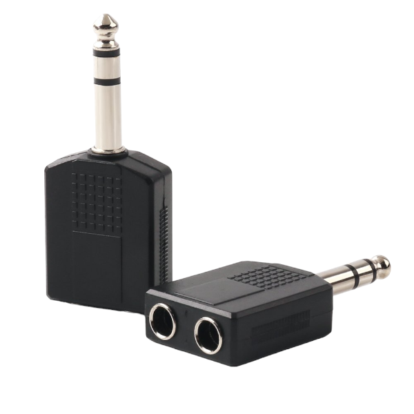 6.3mm(M) to Dual 6.3mm(F) Adapter Pack of 2
