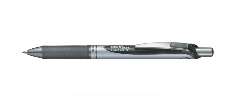 Pentel - Energel Retractable Rollerball Pen Liquid Gel Ink 0.7mm - Black