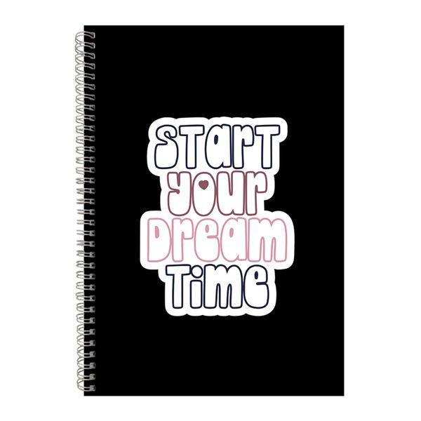 Time A4 Notebook Spiral Lined Motivational Sayings Graphic Notepad Gift 135