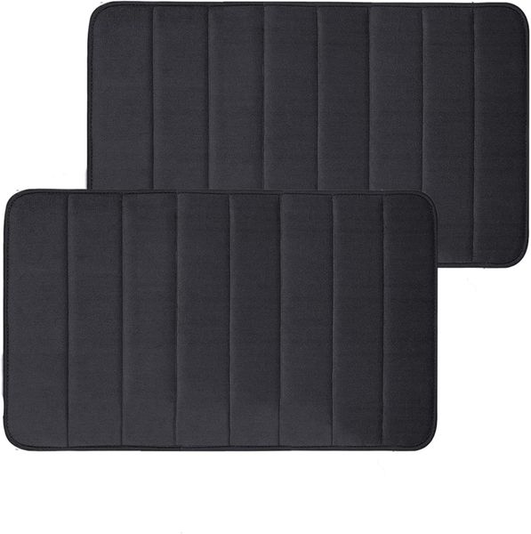 Sulfar Memory Foam Bath Mat Set of 2 Bathroom Rugs, Toilet Mats Floor Mats