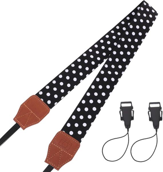 Vintage Adjustable Black Retro Camera Neck Shoulder Strap For DSLR Mirrorl