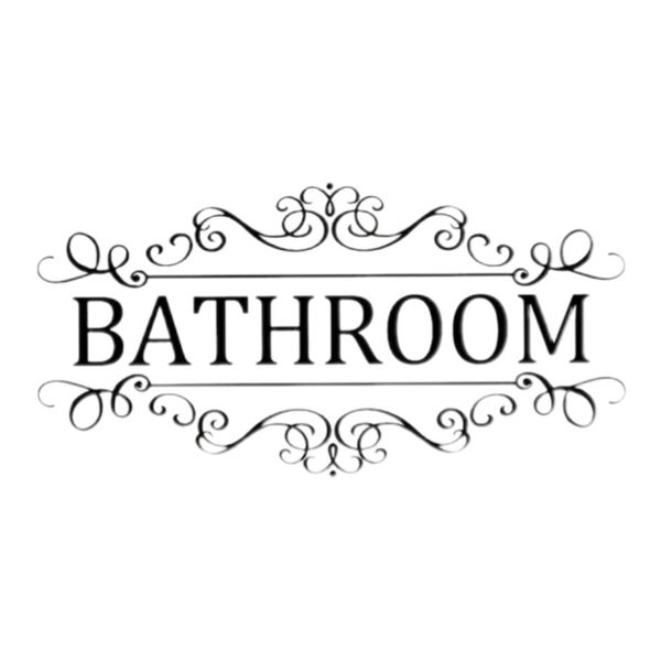 PVC Letter Print Bathroom Decor Wall Sticker