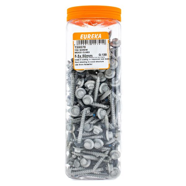EUREKA Tek Screws Wood Class4 : 5.5 x 50mm Q:130 T3X070