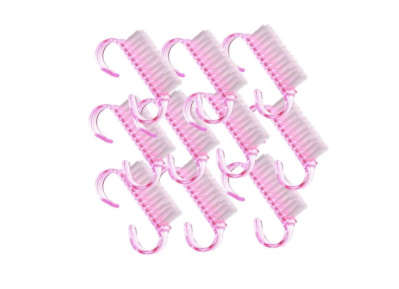 Nail Brush Pink Nail Art Dust Cleaning Brush Mini Manicure Pedicure Tool