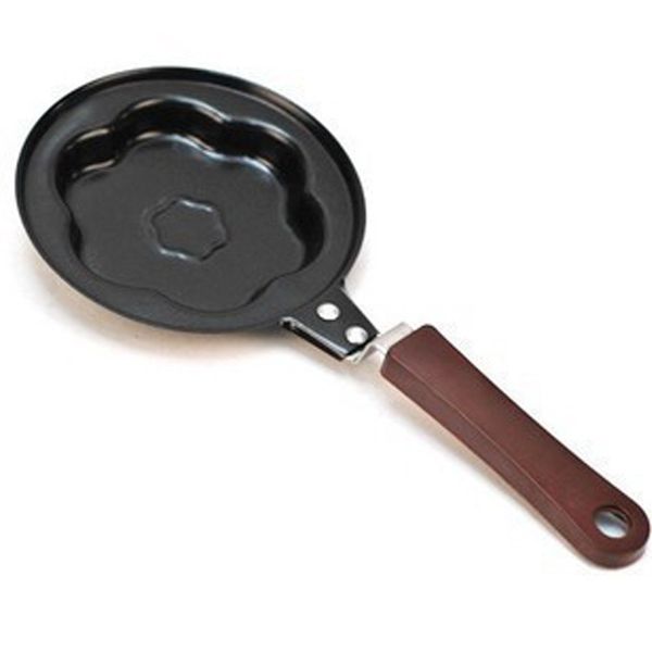 Nonstick Mini Flower Shape Frying Pan - Black