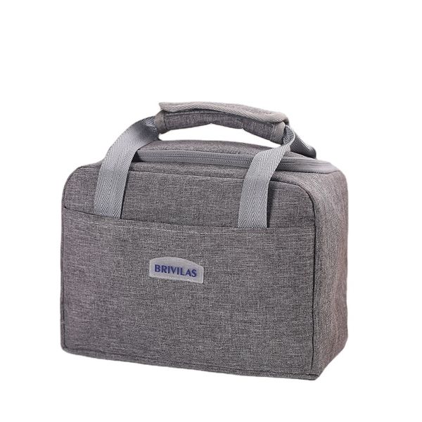 Grey Waterproof Thermal Insulated Lunch Bag