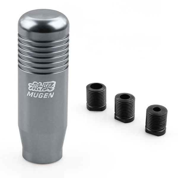 Stylish Aluminum Gear Shift Knob Mugen Power Silver Grey