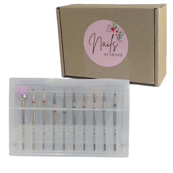 Electric Drill Bit Set - 10 Piece - Nails by Nicole