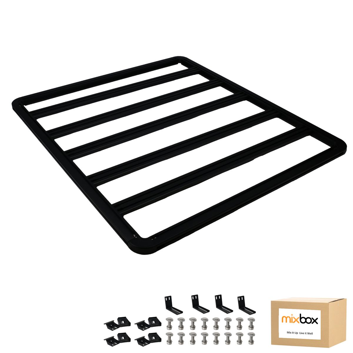 Mix Box Alum Roof Rack,DualT-Slots+Side Tracks,Compatible with Suzuki Jimny