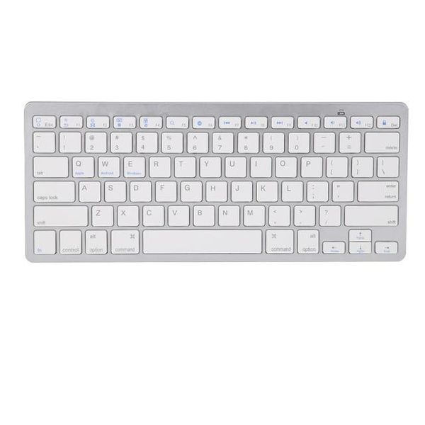 Ultra-slim Bluetooth Wireless Keyboard | Silver &amp; White