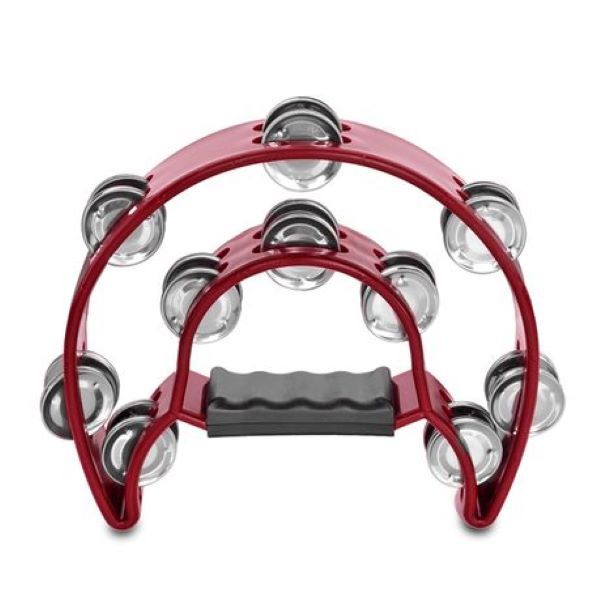 Quality Double Row Halfmoon Tambourine 20 jingles