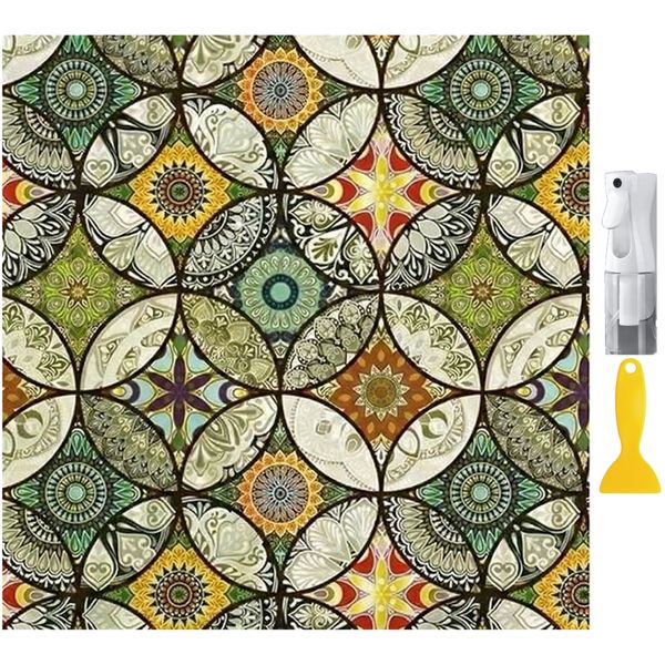Mandala Bohemian Window Privacy Film Kit - Decorative Glass Sticker (4m)