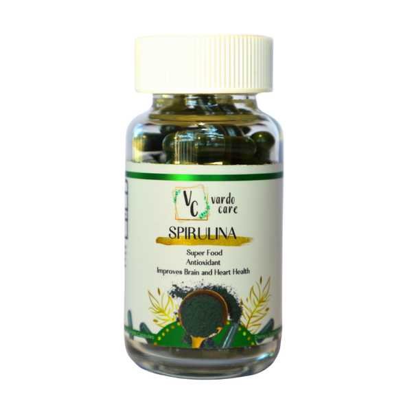 Vardo Care - 1000mg Spirulina - Green - Superfood - 60 Vegan Capsules