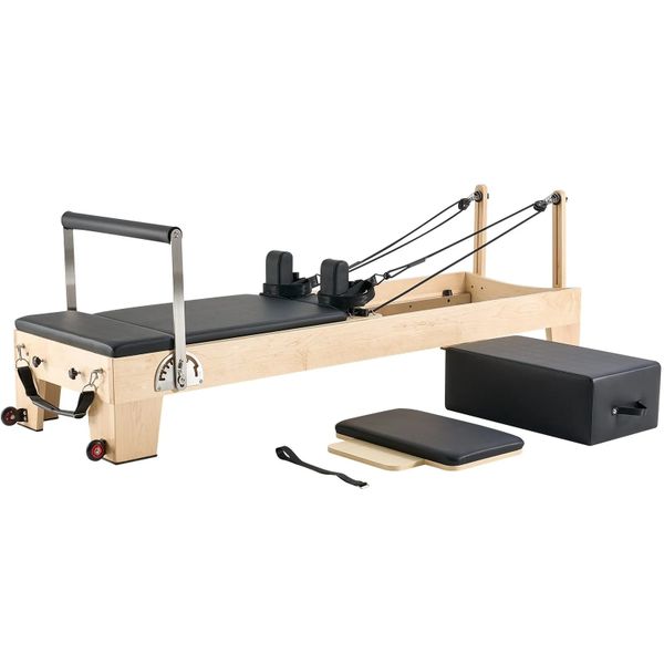 Studio-Grade Mapel Wood Pilates Reformer with Jump Board &amp; Box by Eco Craft