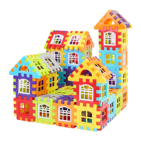 Building Blocks House Set DIY Blocks Pack of 70 Units With Box