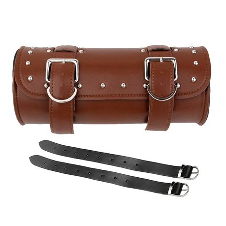 Leather motorcycle hot sale handlebar bag