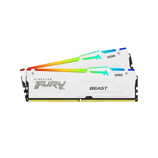 Kingston Fury Beast White RGB 32GB (2x16GB) 5200MT/s DDR5 Expo DIMM
