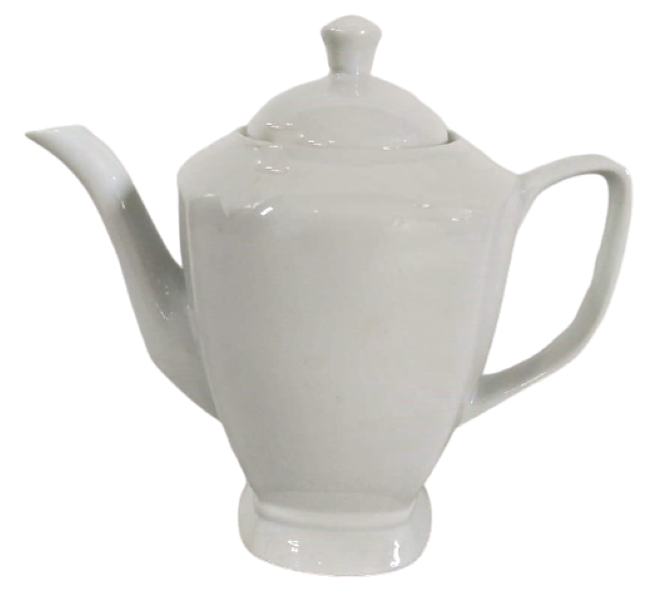 Tea Pot 1.2L Porcelain Traditional White W1
