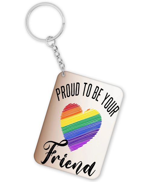 Proud To Be Your Friend Birthday Christmas Gay Queer Lesbian Gift Keyring