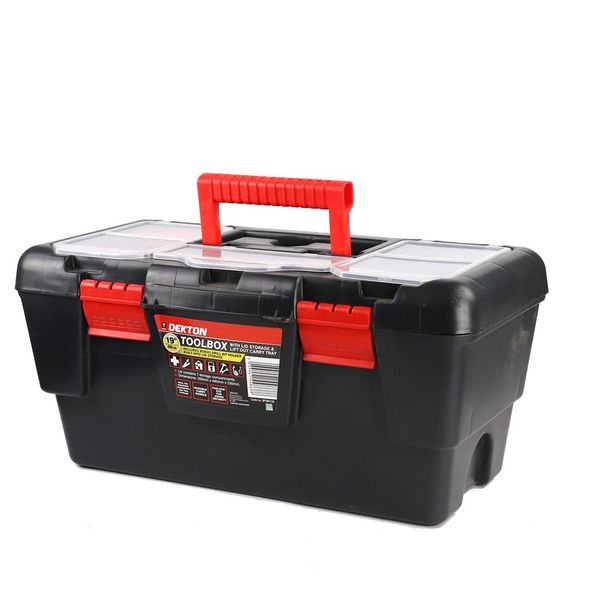 Dekton 19'' Toolbox with Lid Storage &amp; Lift-Out Carry Tray