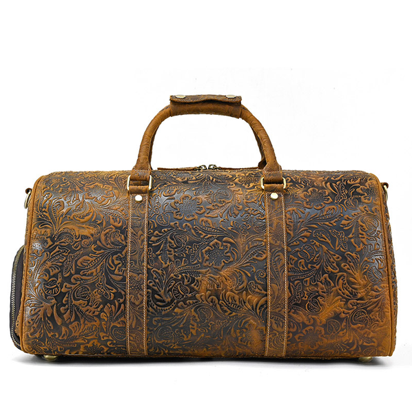 Travel Leather Handbag for Carrying Luggage