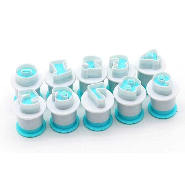 10 Piece Push Easy Mini Number Cookie Cutter