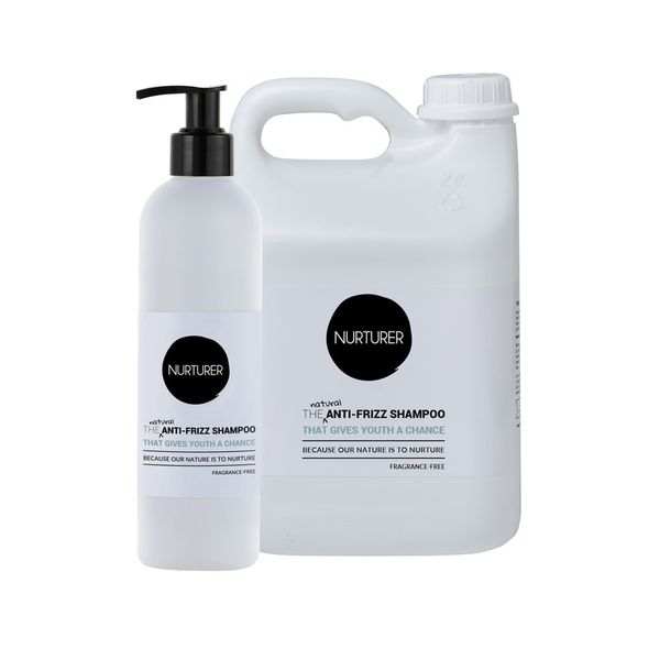 Nurturer Anti-Frizz Shampoo - SLES &amp; Fragrance Free - 500ml + 2L refill