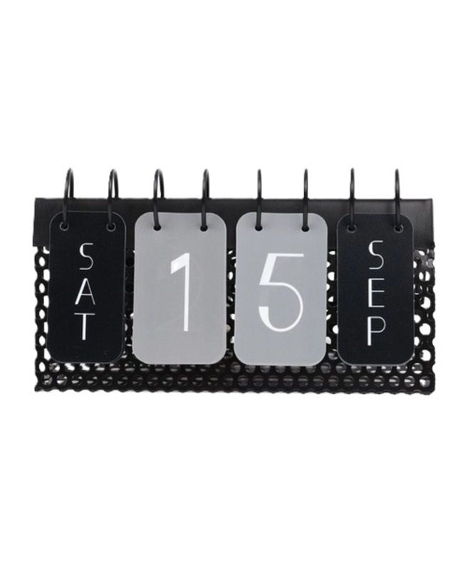 Flip Desk Calendar Ornament Metal Mesh Black Shop Today Get it